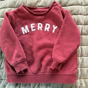Little co. 24M Merry sweatshirt